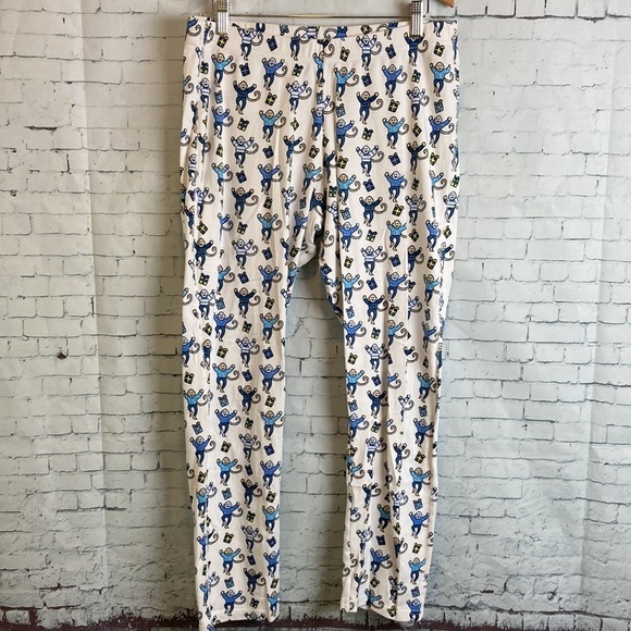 Roller Rabbit Monkey Nights 100% Cotton Pajama Set L Luxury Monkey Novelty Print - Picture 9 of 16